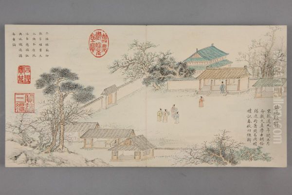 <<dong gao hua gui yu ji dian tu ce>> Oil Painting by Dong Gao