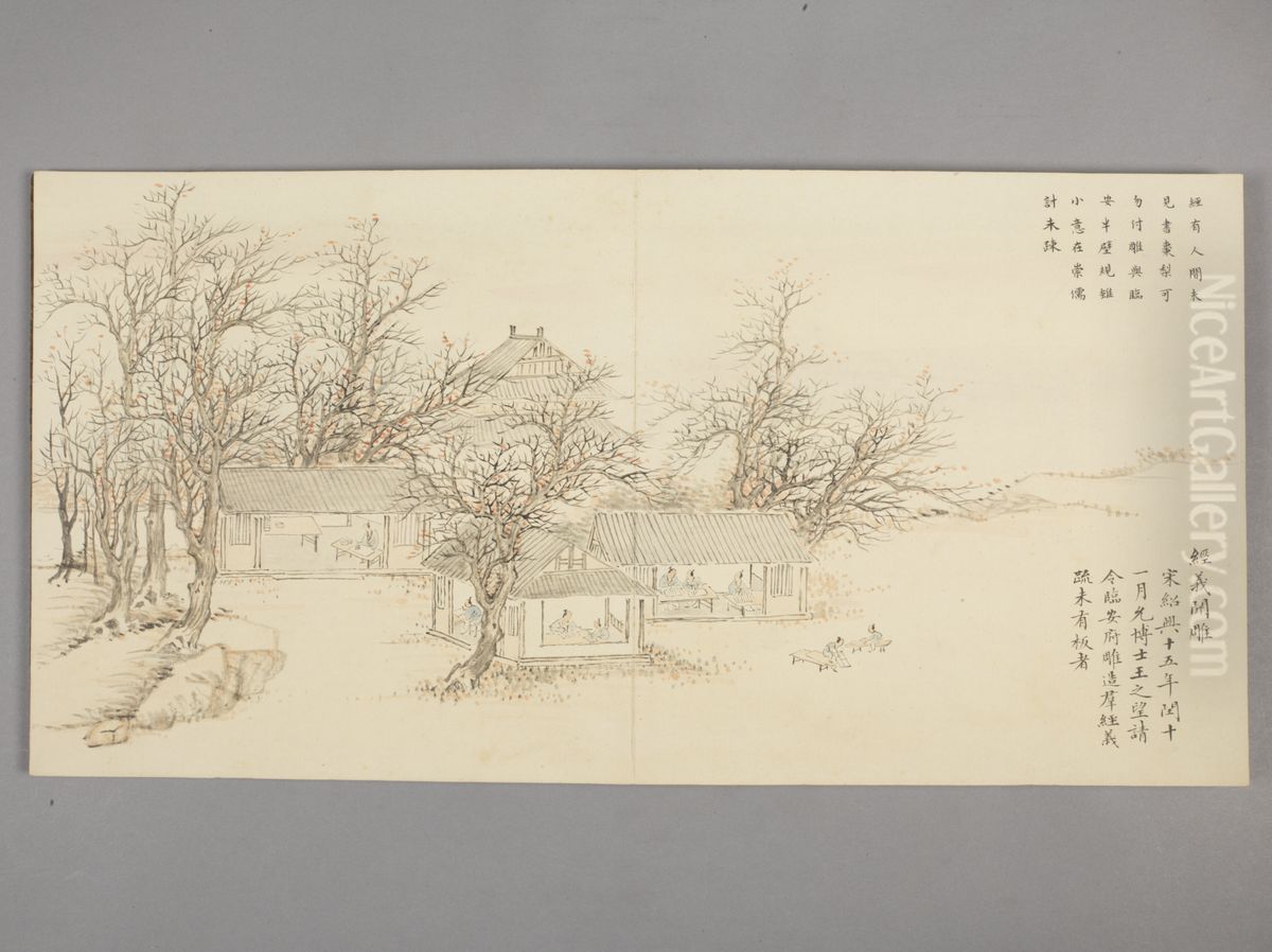 <<dong gao hua gui yu ji dian tu ce>> Oil Painting by Dong Gao