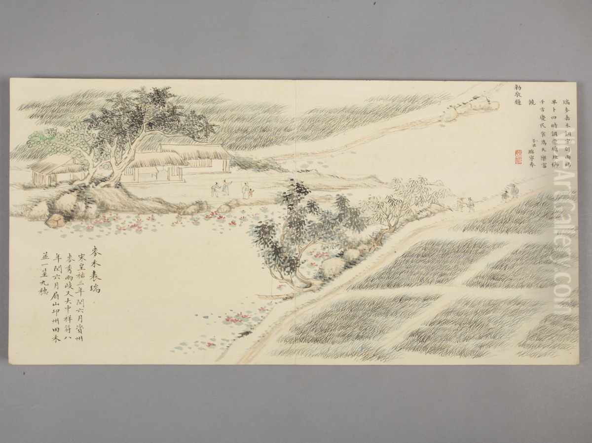 <<dong gao hua gui yu ji dian tu ce>> Oil Painting by Dong Gao