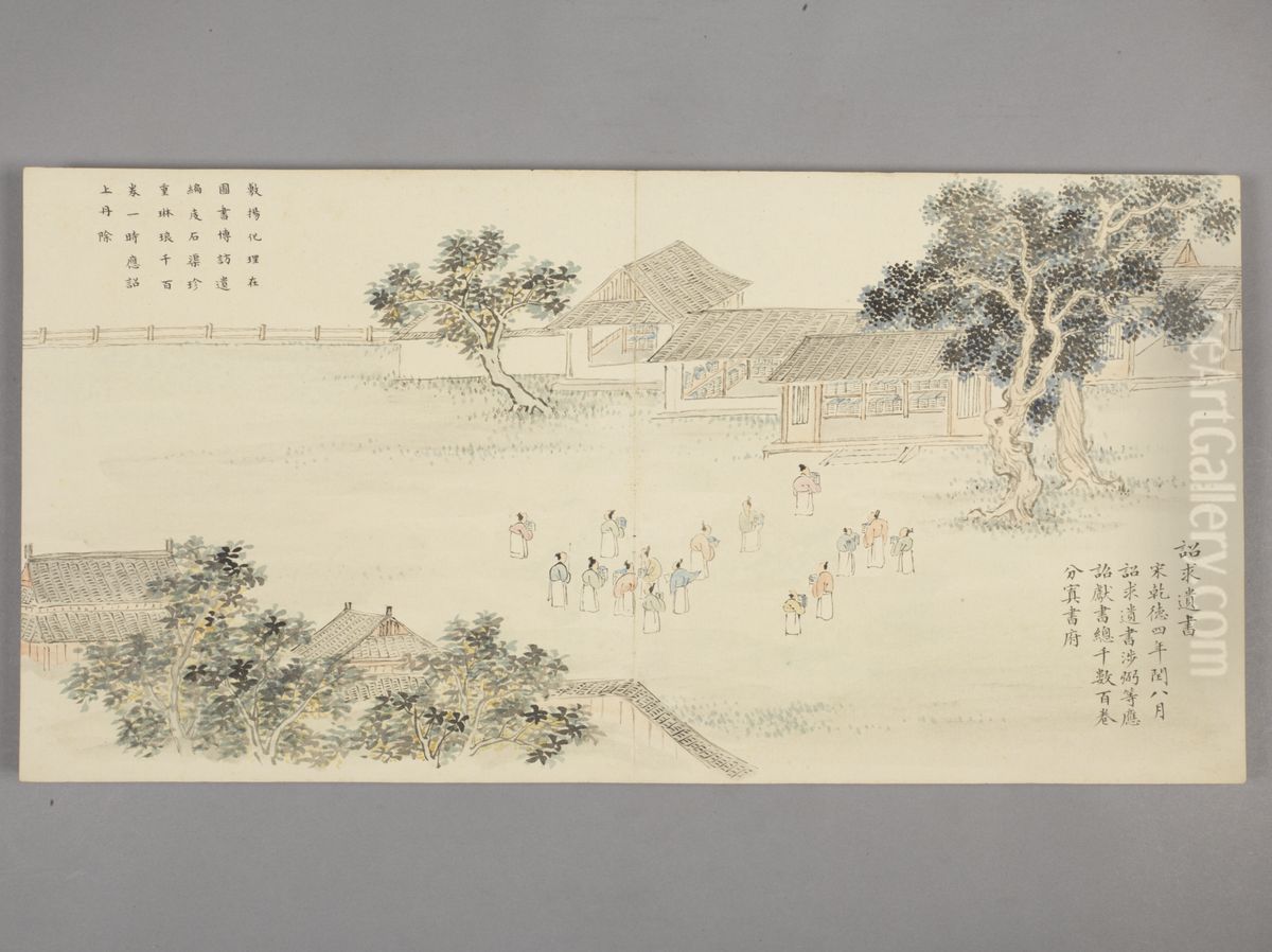 <<dong gao hua gui yu ji dian tu ce>> Oil Painting by Dong Gao