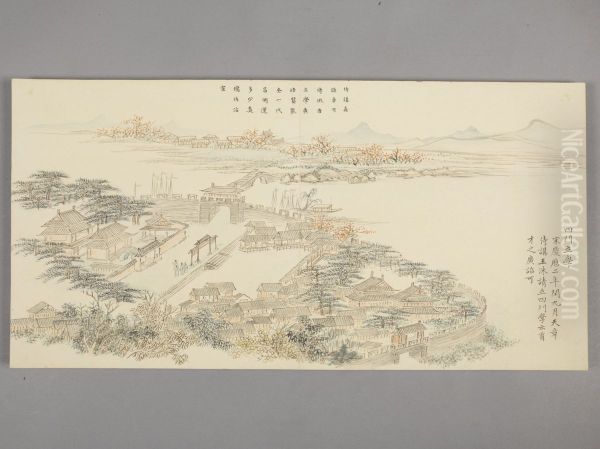 <<dong gao hua gui yu ji dian tu ce>> Oil Painting by Dong Gao
