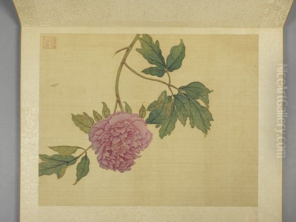 <<jiang ting xi mu dan shi liu zhong ce>> Oil Painting by Jiang Tingxi