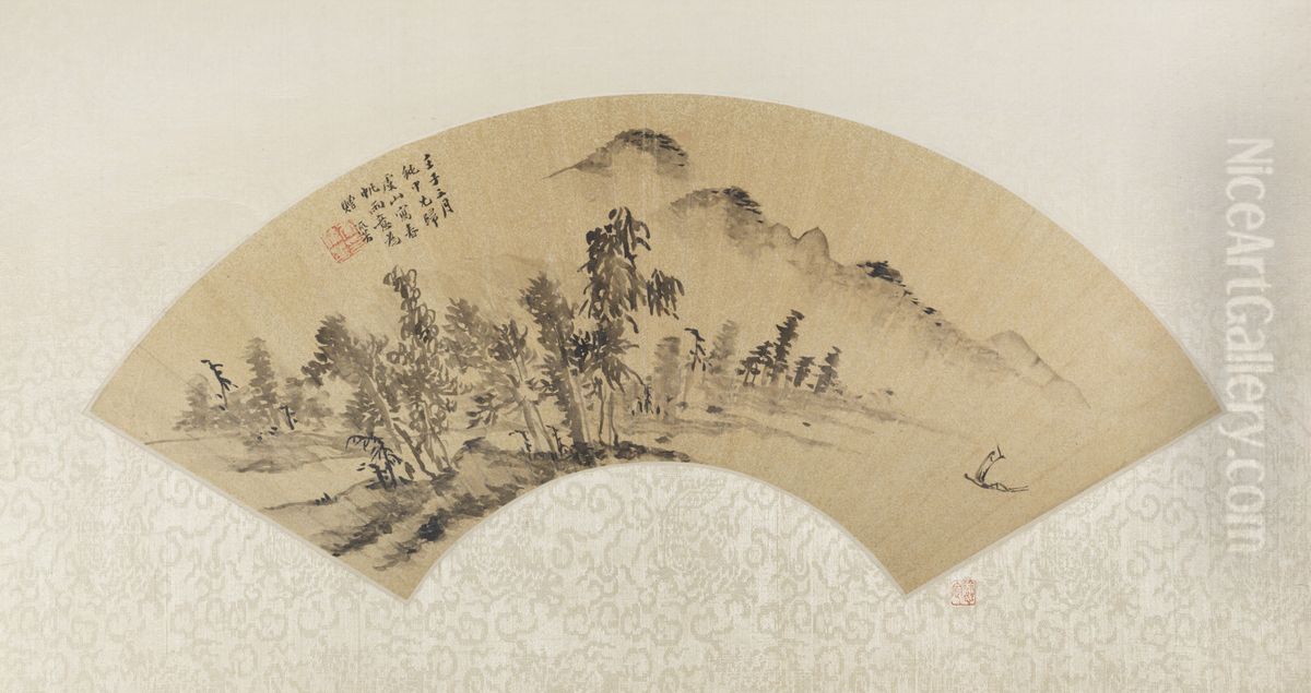 <<li liu fang chun fan yu yi tu shan mian>> Oil Painting by Li Liufang