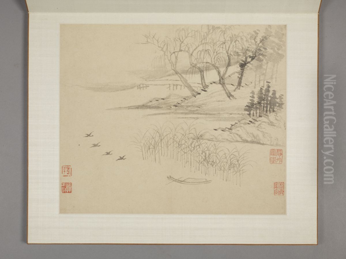 <<yun shou ping shan shui hua hui ce>> Oil Painting by Yun Shouping