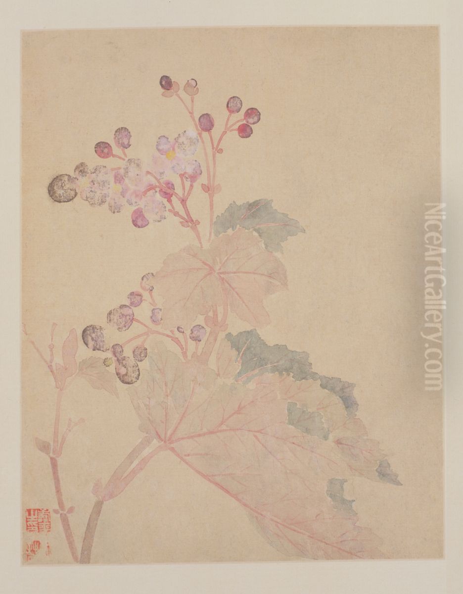 <<yun shou ping hua niao ce>> Oil Painting by Yun Shouping