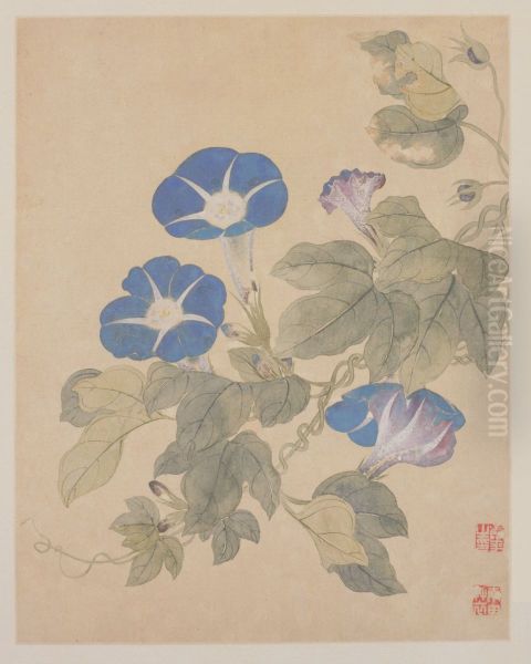<<yun shou ping hua niao ce>> Oil Painting by Yun Shouping
