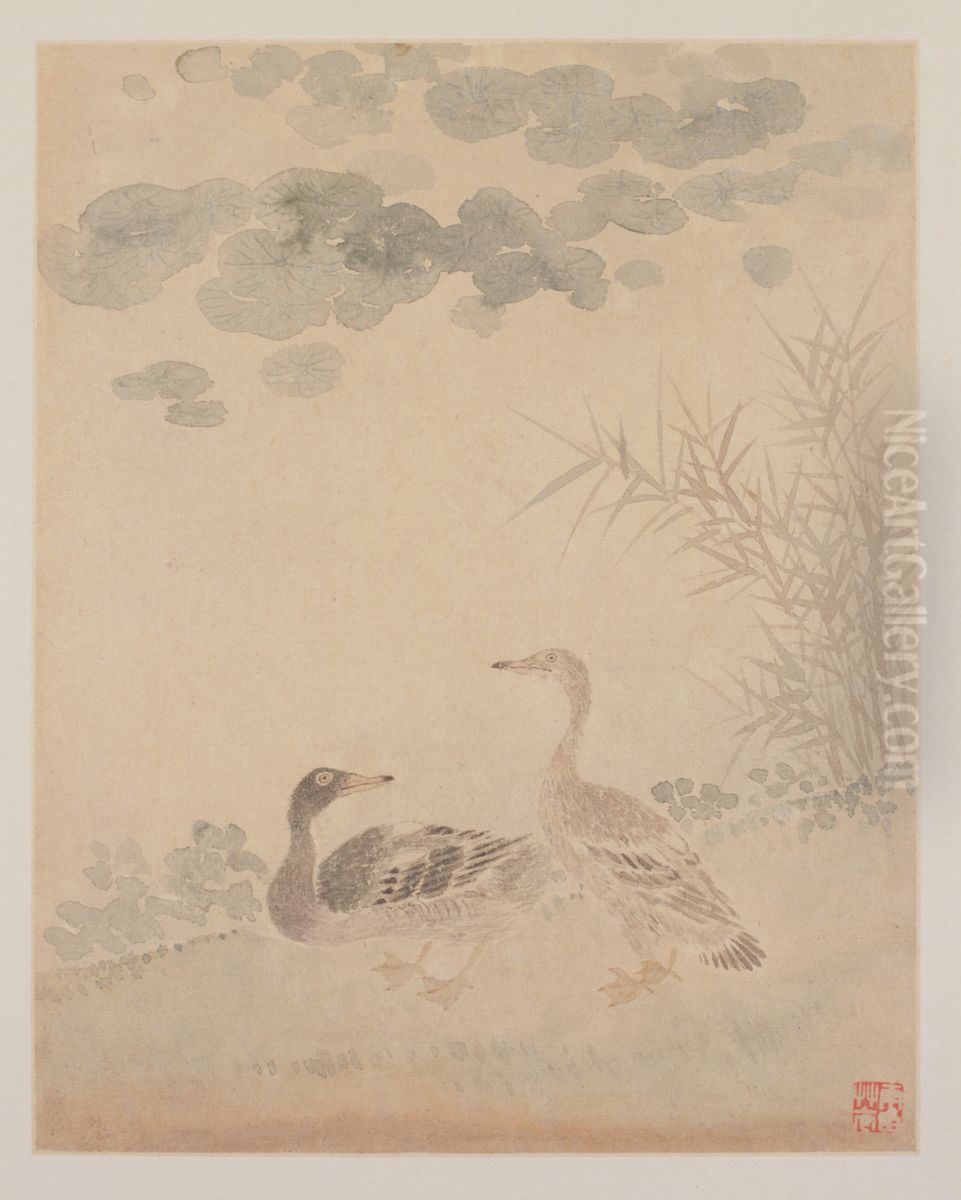 <<yun shou ping hua niao ce>> Oil Painting by Yun Shouping