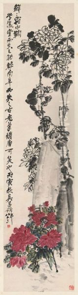 <<wu jun qing ju hua zhou>> Oil Painting by Wu Chang-shuo