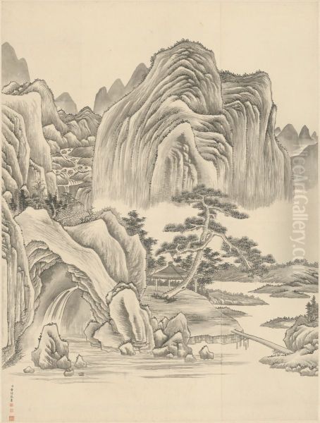 <<dong gao lin quan you jing zhong tang>> Oil Painting by Dong Gao