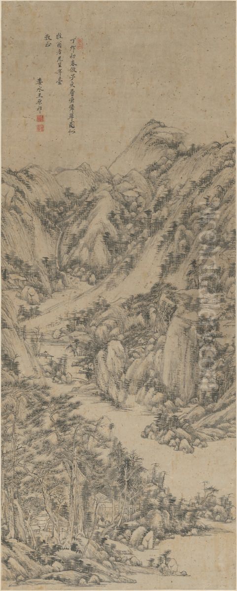 <<wang yuan qi ceng luan song cui zhou>> Oil Painting by Wang Yuanqi