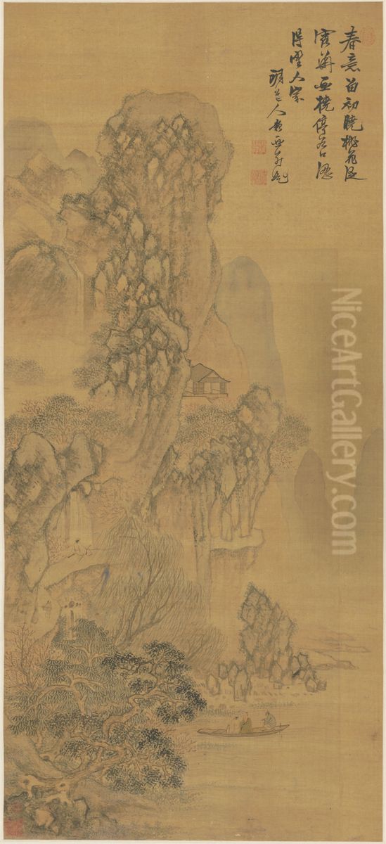 <<chen hao tao liu chun fan tu zhou>> Oil Painting by Shen Hao