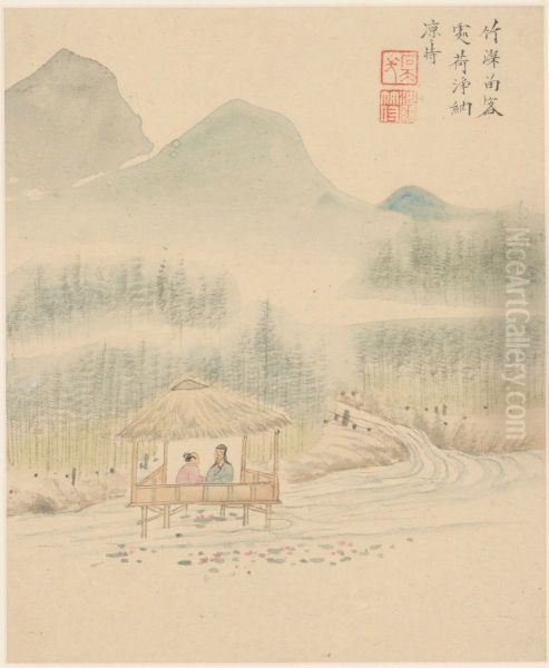 <<chen hao shan shui ce>> Oil Painting by Shen Hao