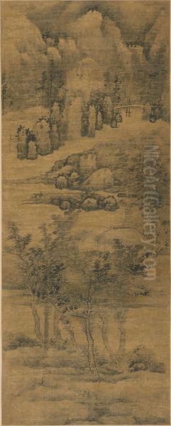 <<gong xian shan shui zhou>> Oil Painting by Gong Xian