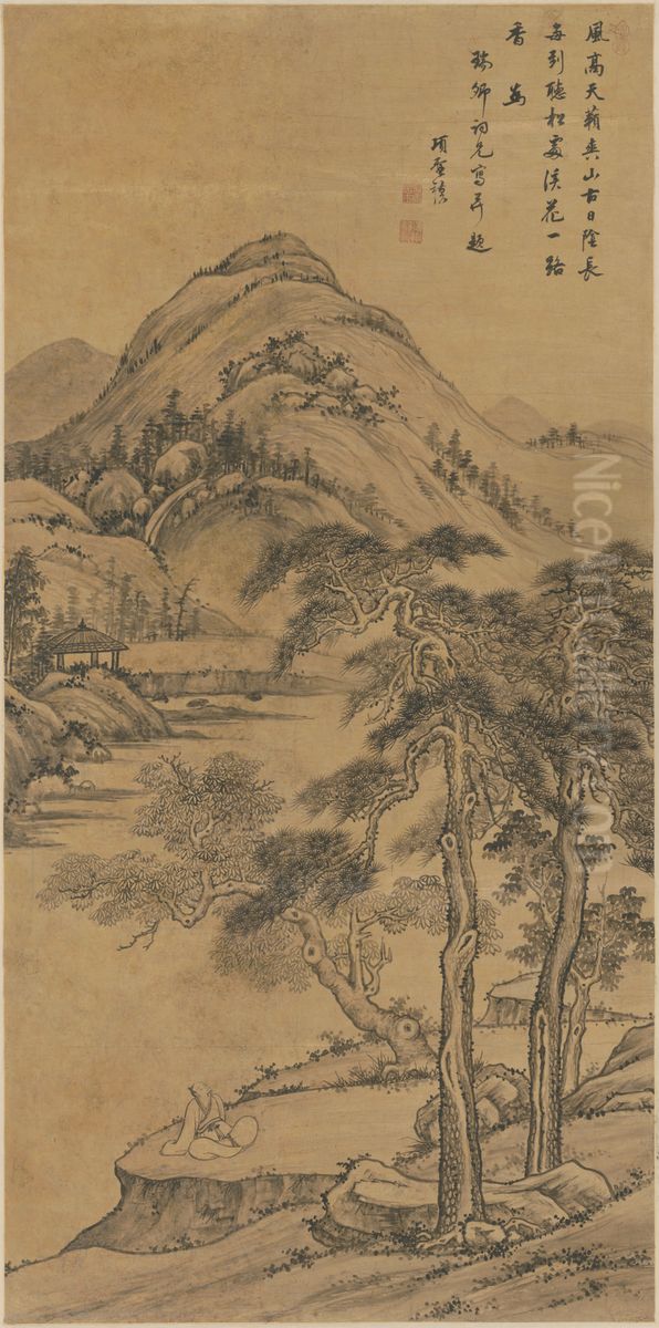 <<xiang sheng mo shan shui tu zhou>> Oil Painting by Xiang Shengmo