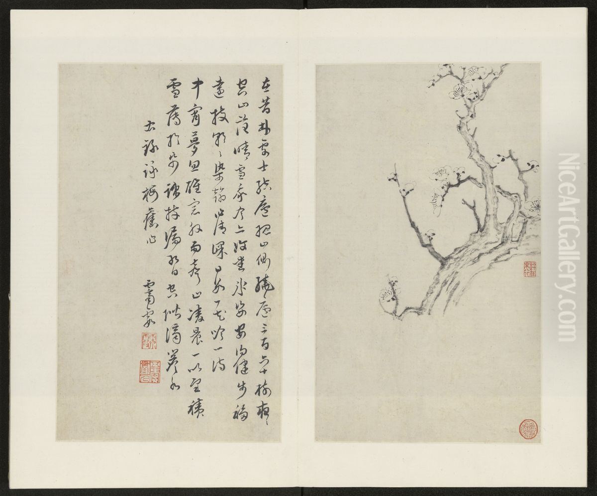 <<jin jun ming mei hua tu ce>> Oil Painting by Jin Junming