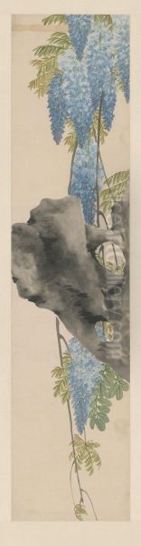 <<ren xiong hua hui ping-hua hui ling mao>> Oil Painting by Ren Xiong