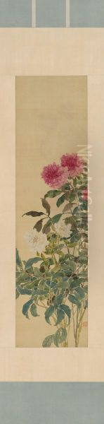 <<ren xiong hua hui ping>> Oil Painting by Ren Xiong