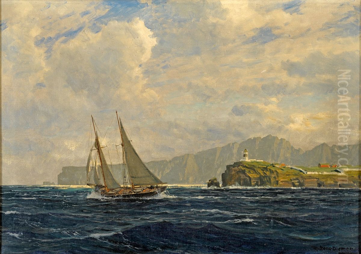 Hart am Wind Oil Painting by Michael Zeno Diemer