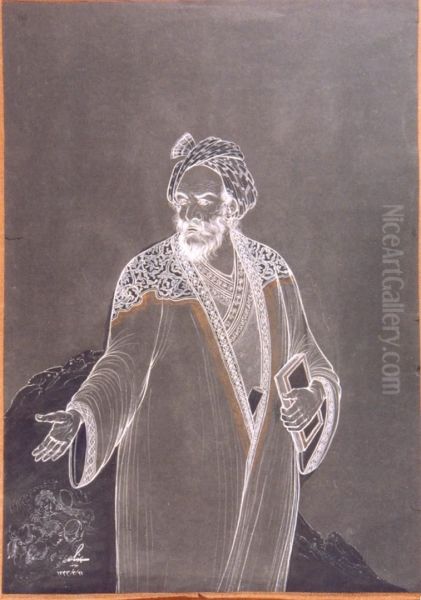 Sa'di Oil Painting by Hossein Behzad