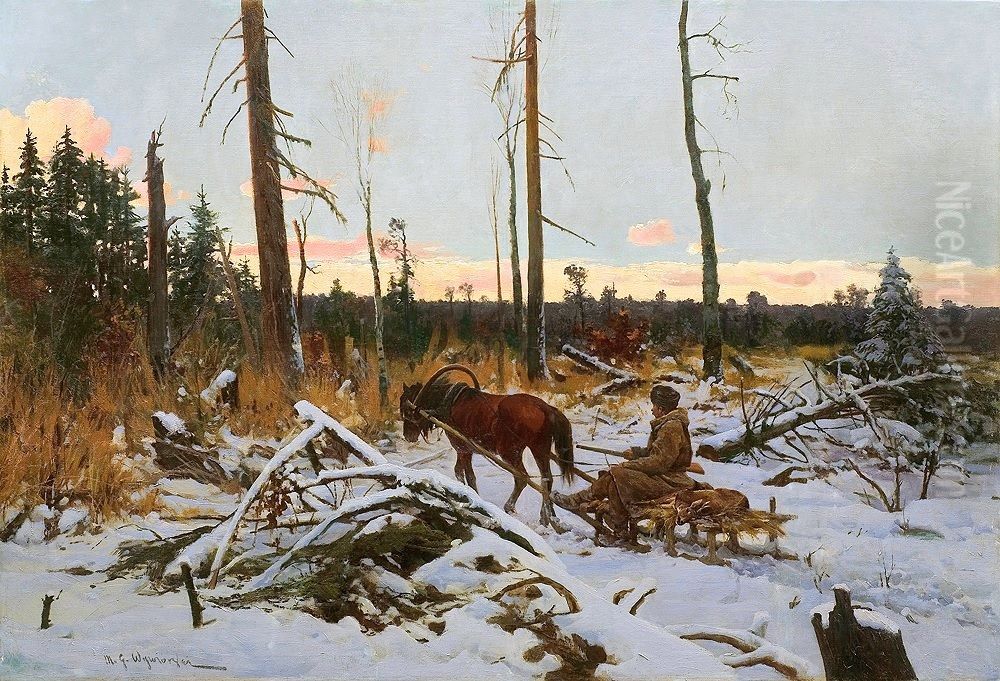 Po polowaniu Oil Painting by Michal Gorstkin-Wywiorski