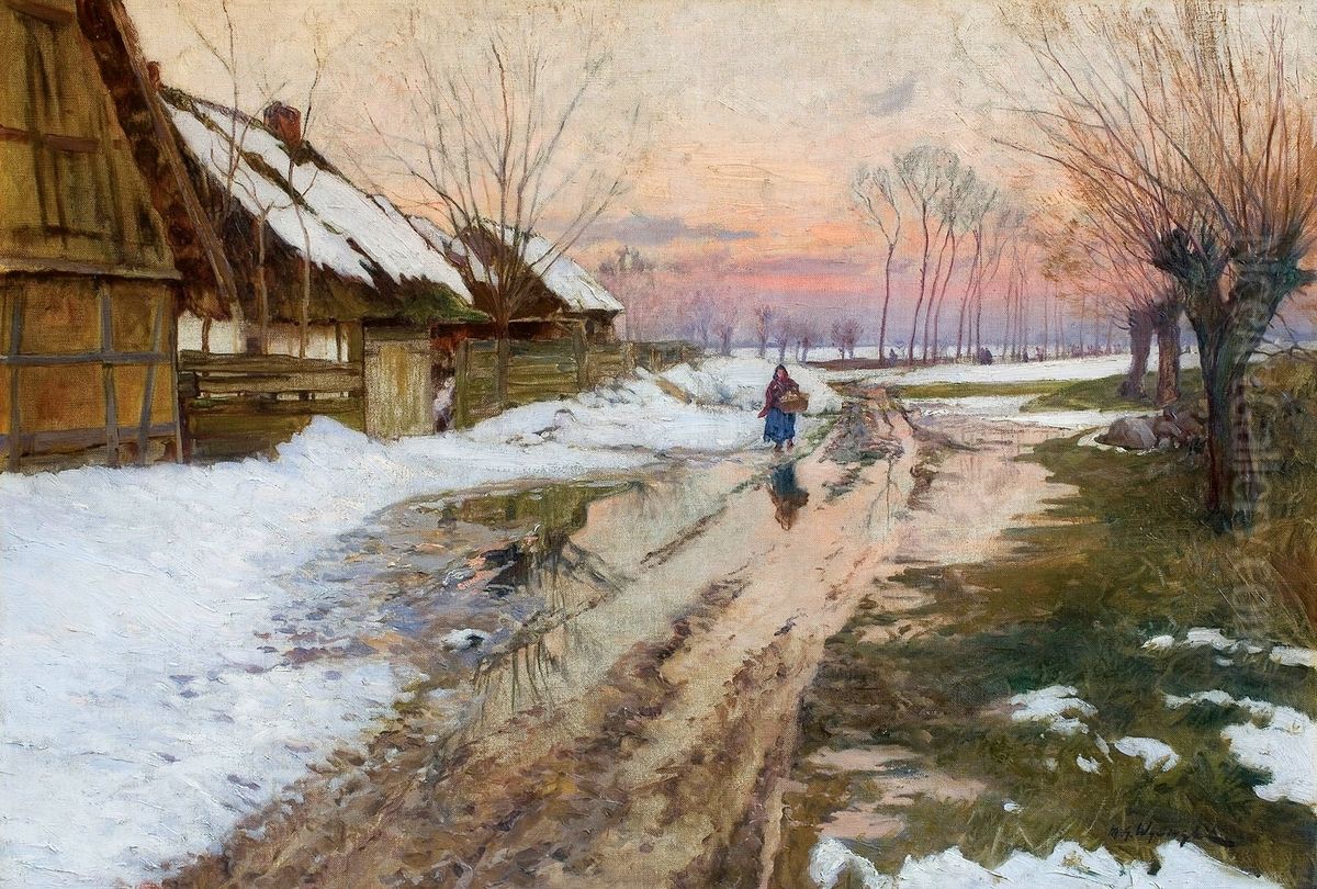 Swit. Roztopy Oil Painting by Michal Gorstkin-Wywiorski