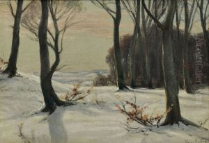 Winter landscape. (39 x 57 cm).