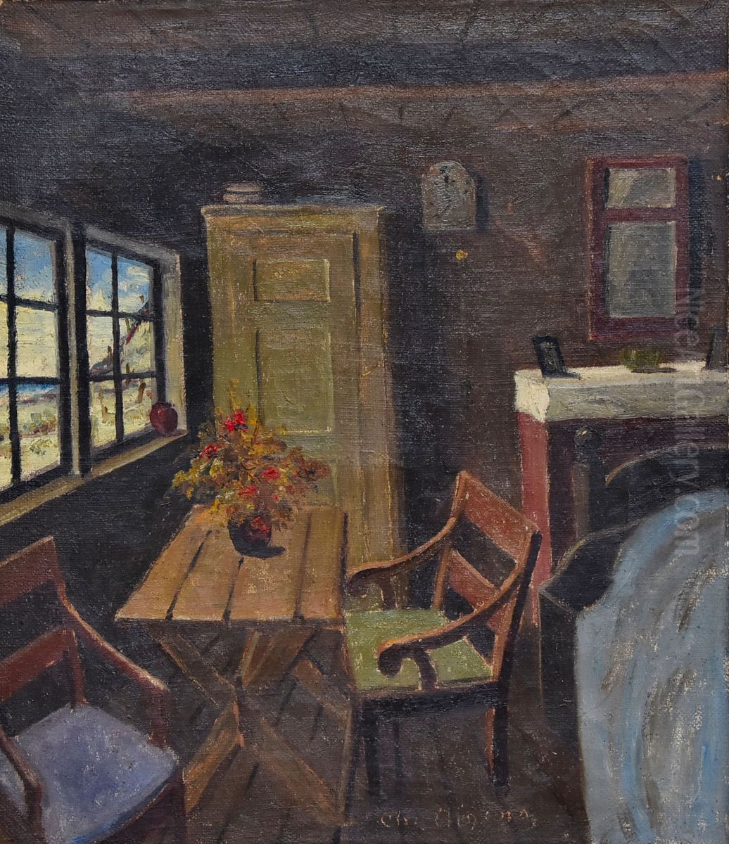 Almue interior. (60 x 52 cm) Oil Painting by Christian Aigens