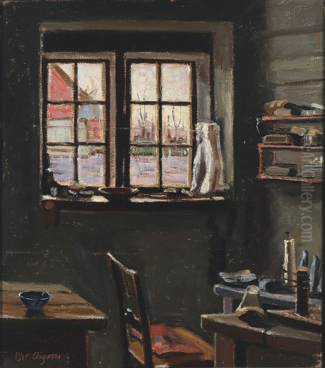 Peasant interior Oil Painting by Christian Aigens