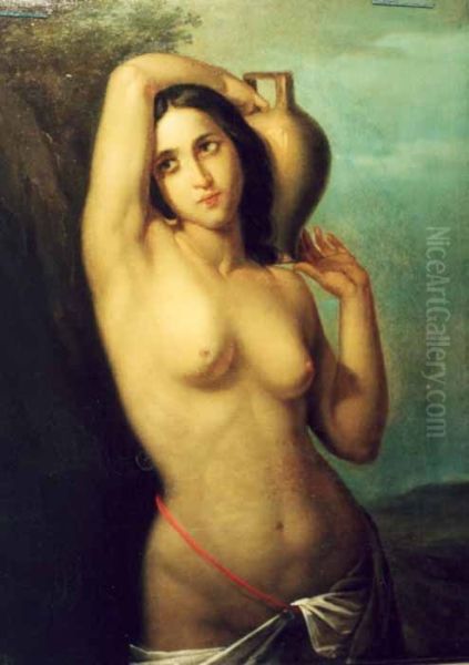 Nude Oil Painting by Gheorghe Tattarescu