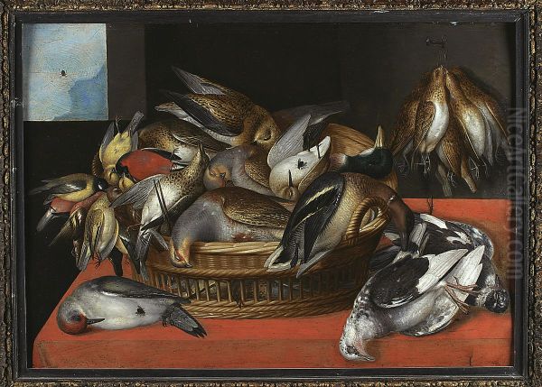 Stilleben, faglar Oil Painting by Peter Paul Binoit