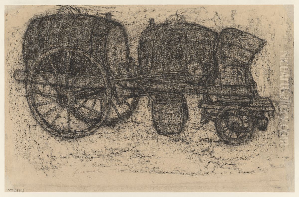 Cart of a sewage tanker driver Oil Painting by Constant Permeke