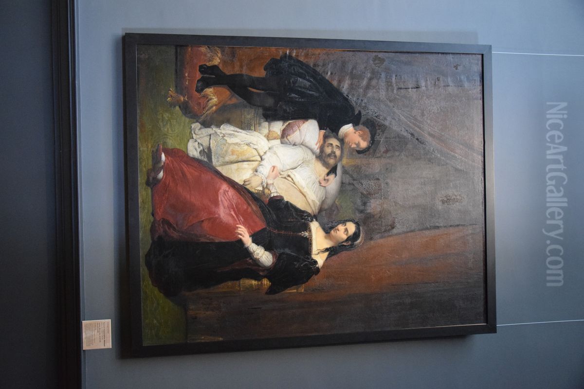 Jeanne la Folle, reine de Castille Oil Painting by Raymond Monvoisin