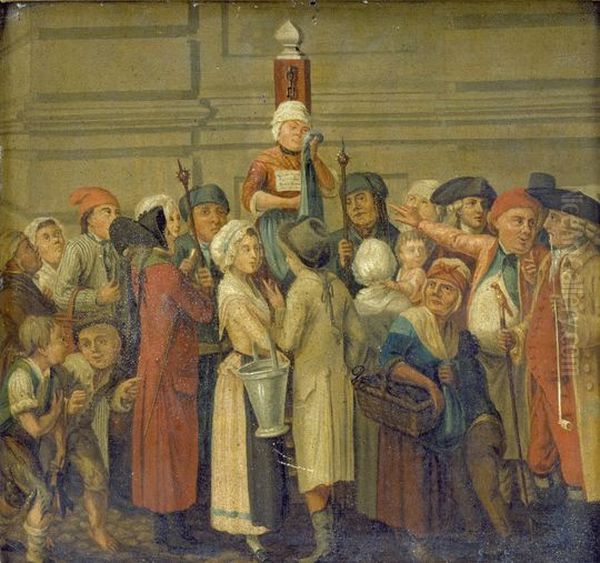 Woman in iron at the 