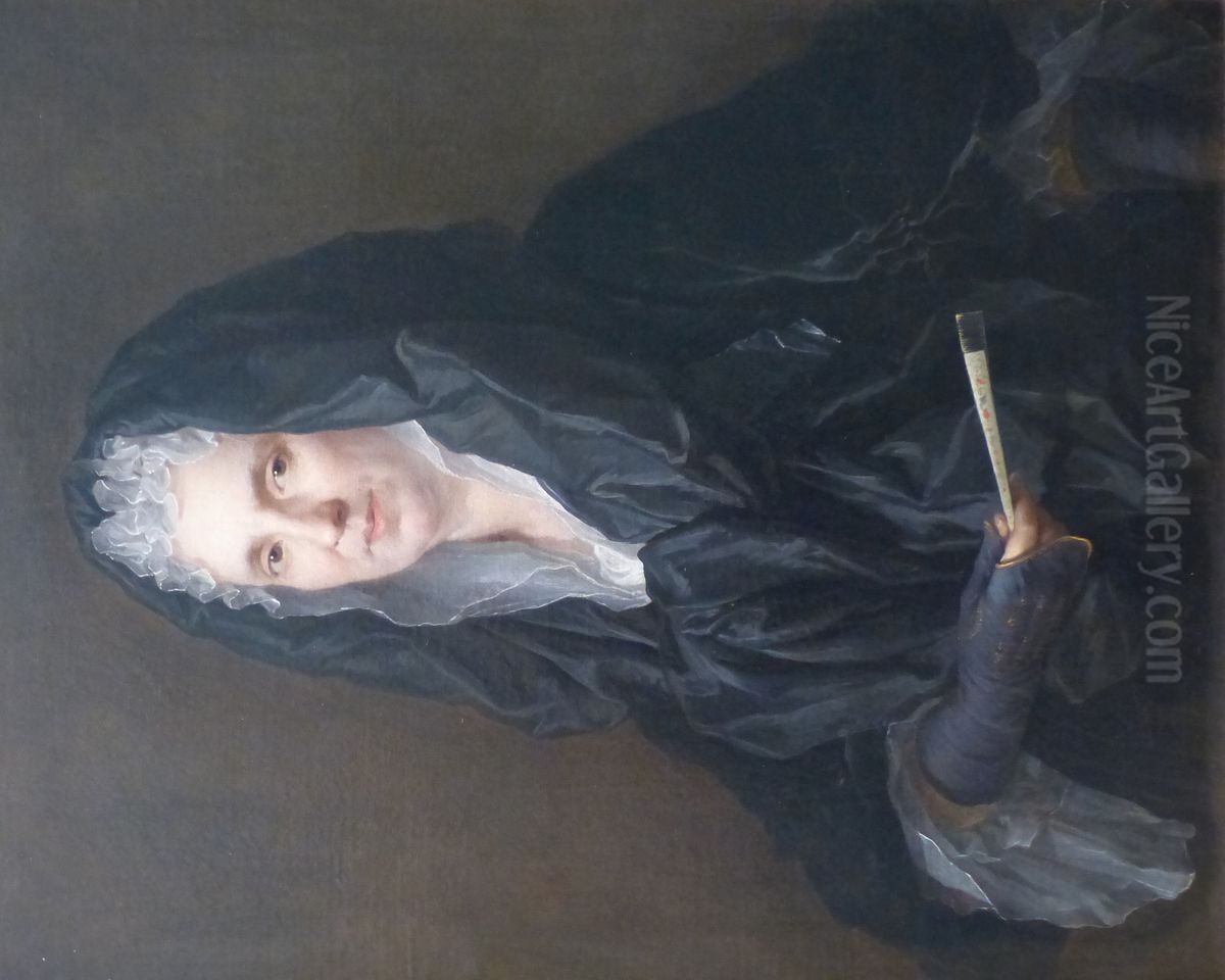 The Artist's Mother Oil Painting by Jacques-Francois Delyen