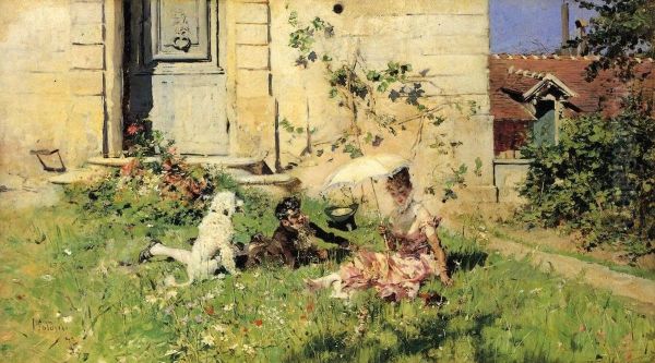 Spingtime Oil Painting by Giovanni Boldini
