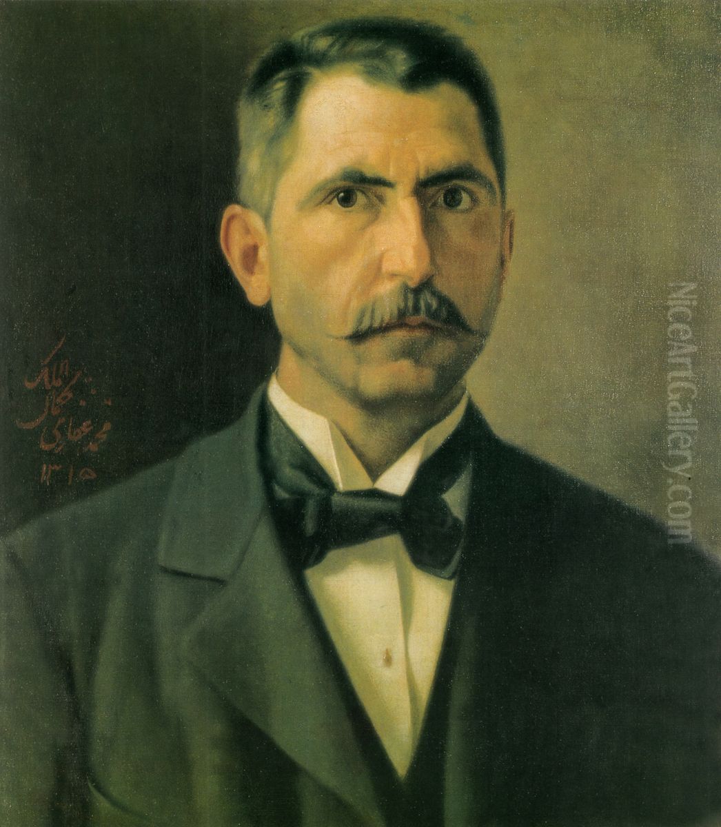 Self-portrait of Kamal-ol-molk Oil Painting by Kamal-ol-molk