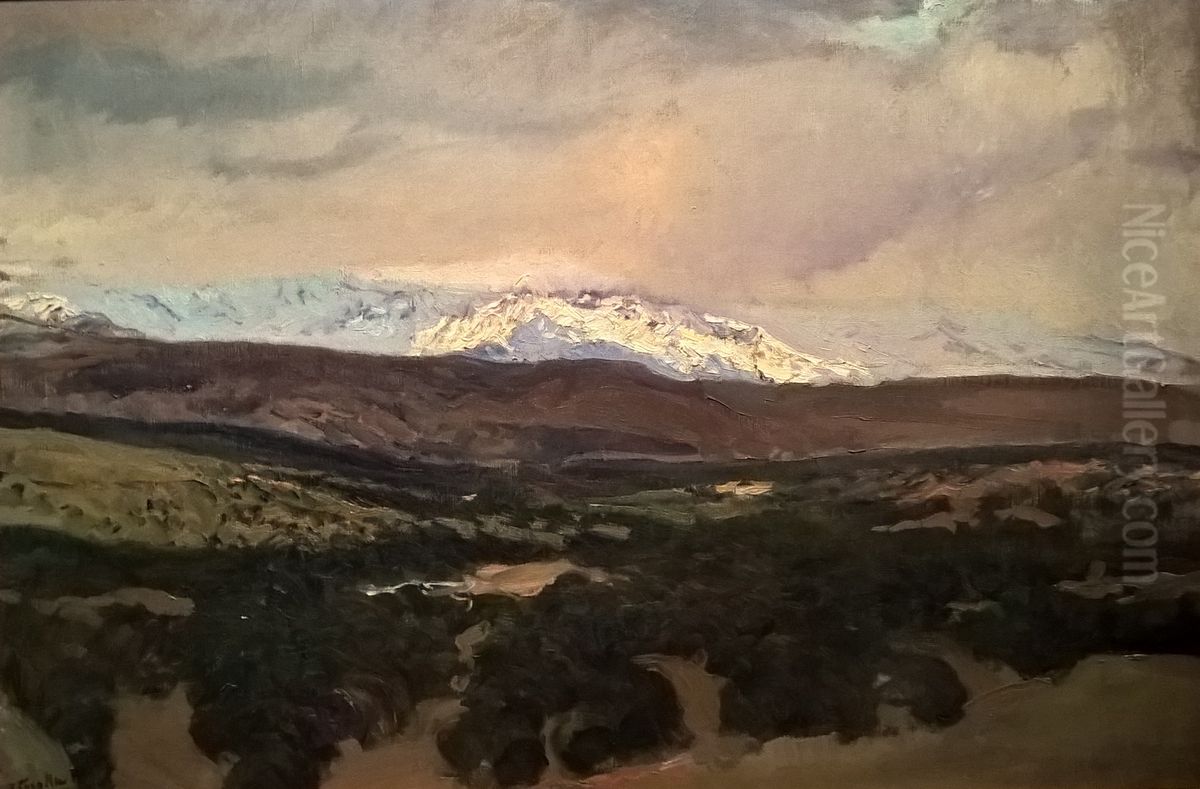 O Guadarrama visto de Angorilla Oil Painting by Joaquin Sorolla