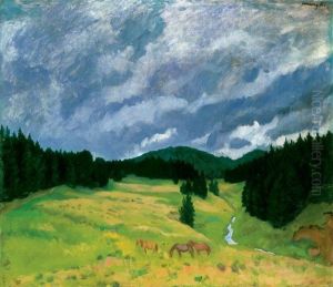Cloudy Landscape(Izvora with Pine-Grove)