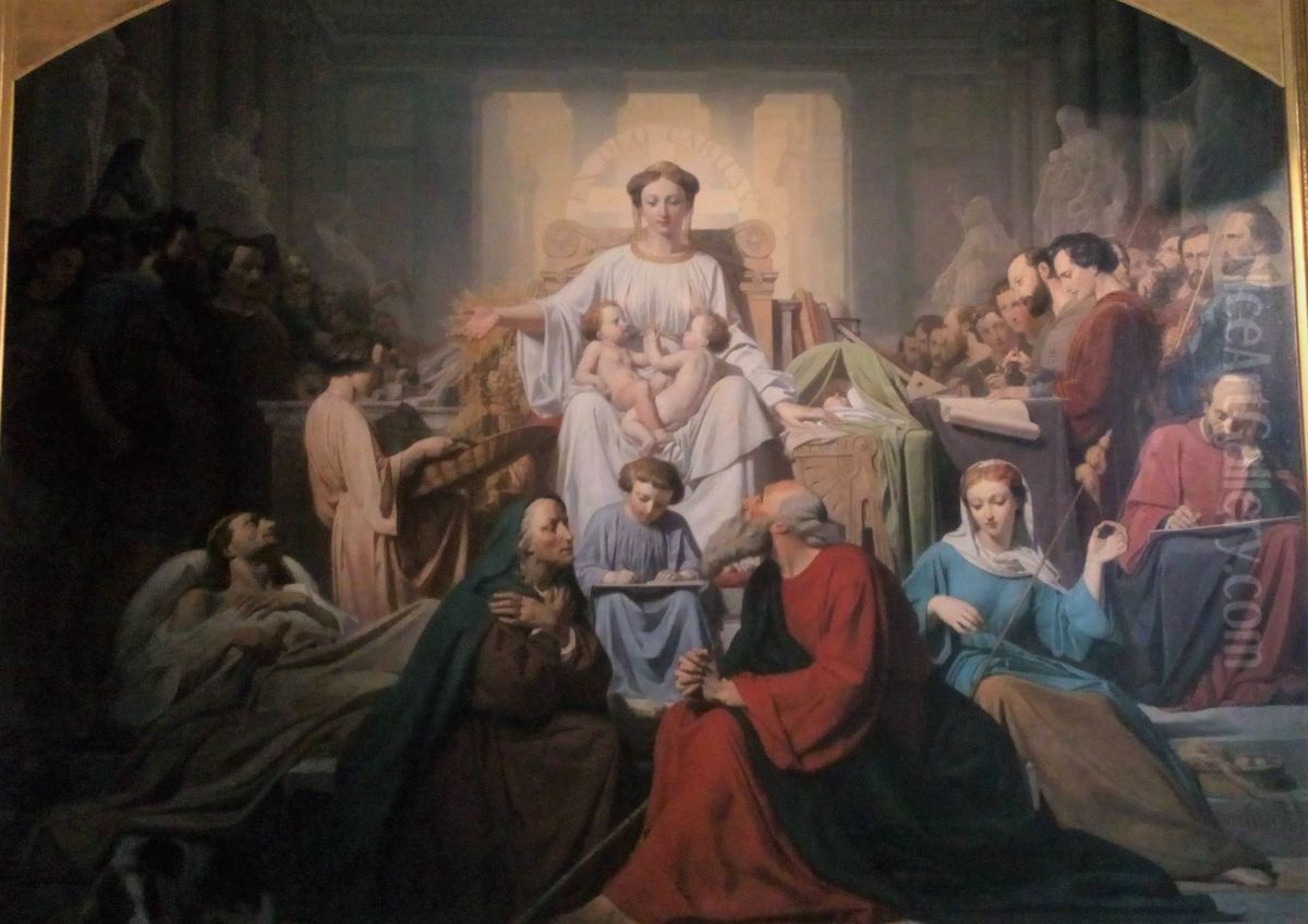 Caritas Oil Painting by Edouard Cibot