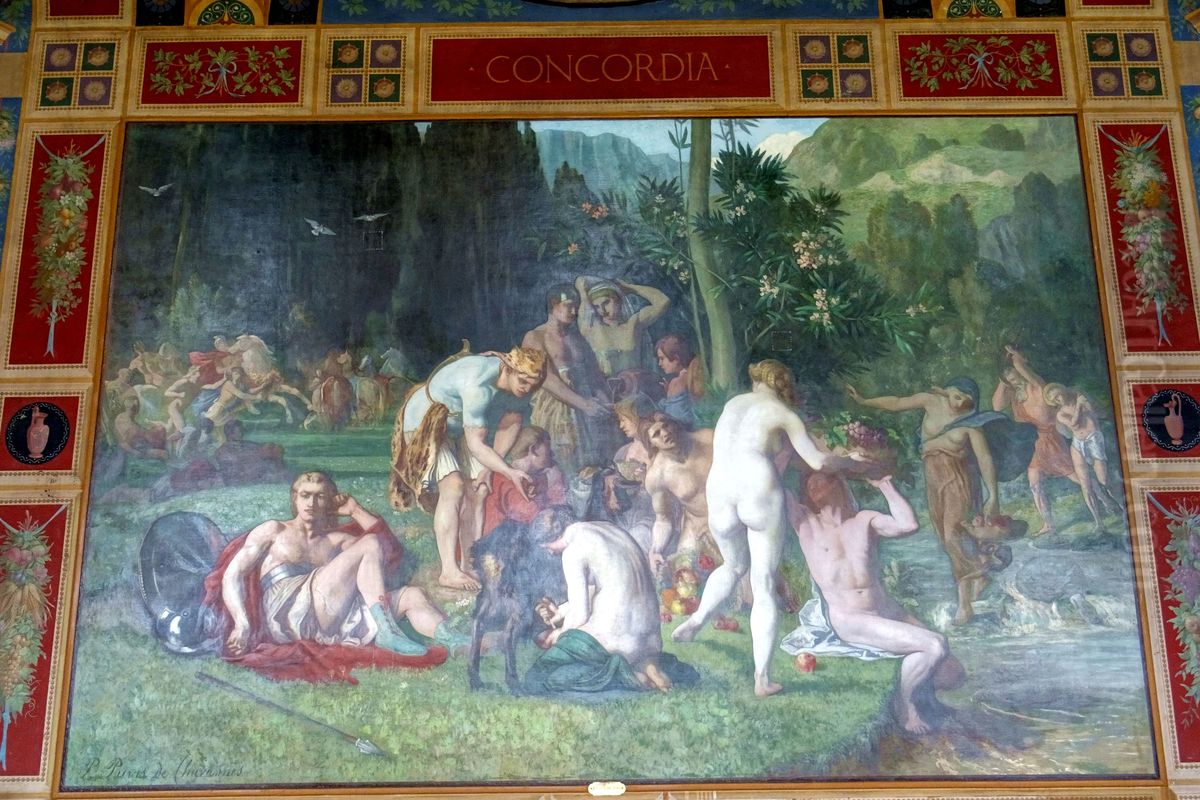 Concordia Oil Painting by Pierre Puvis de Chavannes
