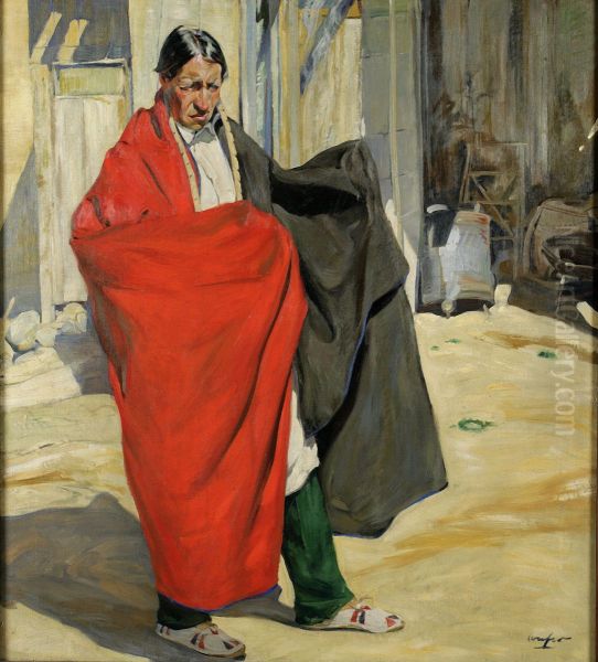 Jim Oil Painting by Walter Ufer