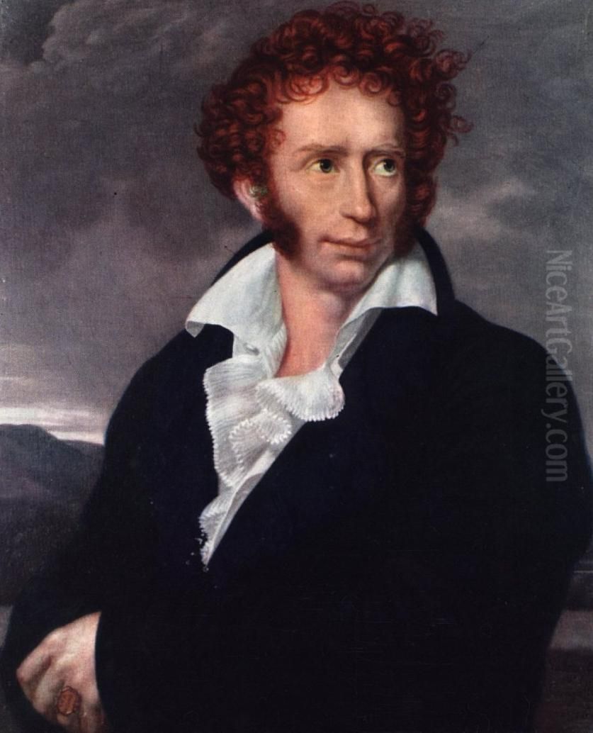 Ugo Foscolo, Italian poet Oil Painting by Francois-Xavier Fabre