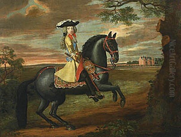Prince Christian af Danmark (1675-1695)). Oil Painting by unknown