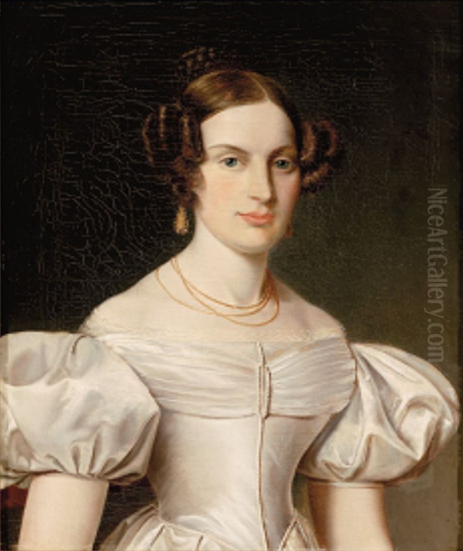 Thora Alvilda Christiane Krabbe, nee Elmquist. Oil Painting by unknown