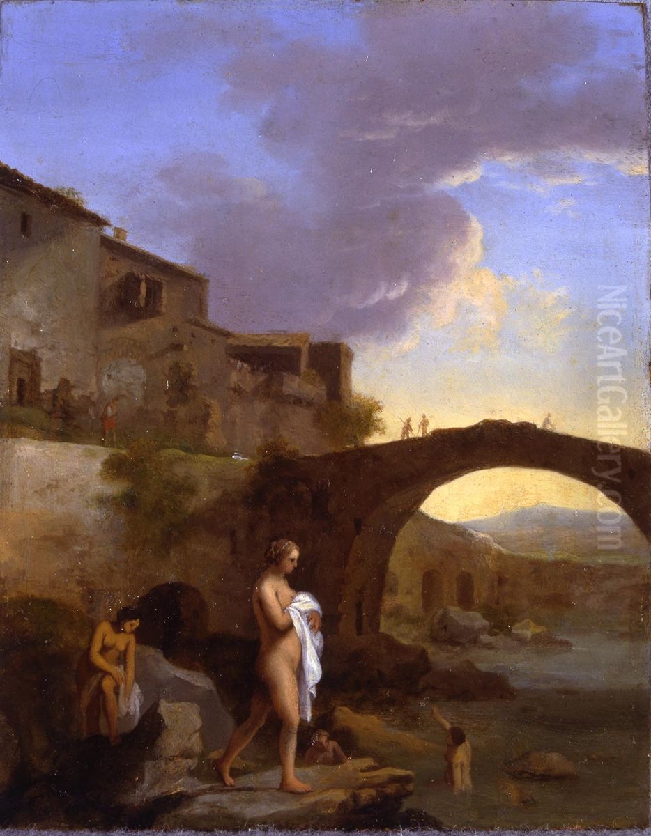 Paysage avec Baigneuses Oil Painting by Cornelius van Poelenburgh