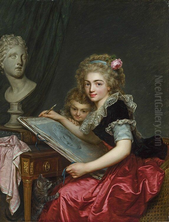 Allegorie des arts Oil Painting by Antoine Vestier Allegorie des arts Oil Painting by Antoine Vestier