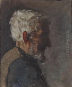 Profile of an old man.