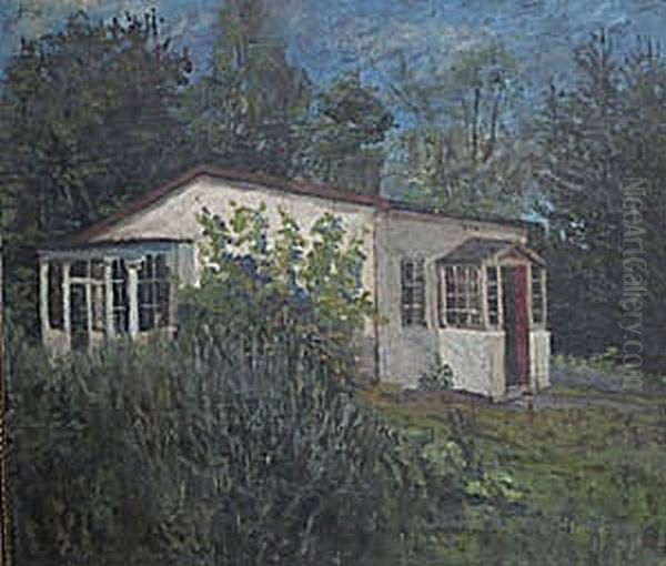 Haveeksterior. Oil Painting by Christian Aigens