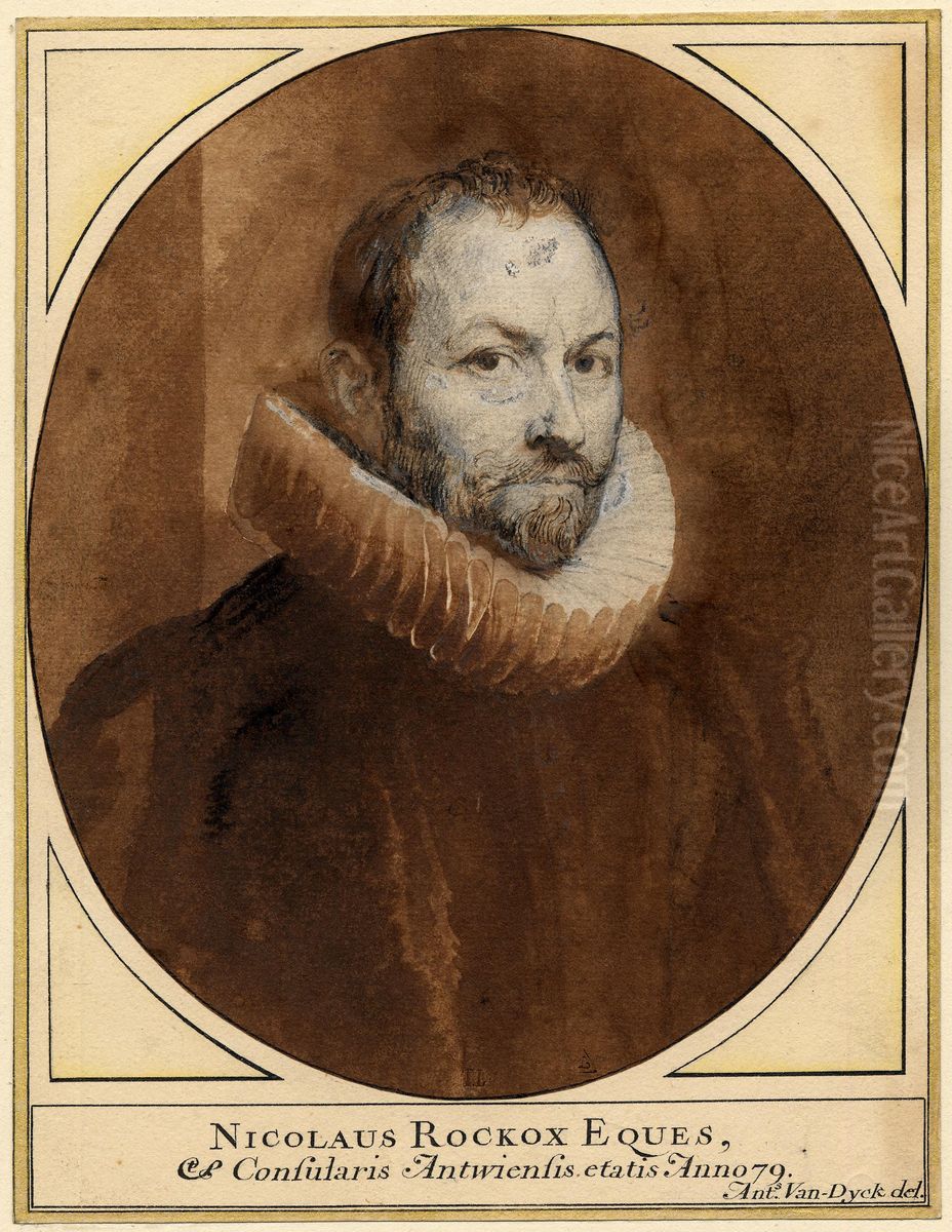 Portrait of Nicholas Rockox Oil Painting by Sir Anthony Van Dyck