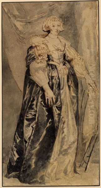 Portrait of an unknown lady Oil Painting by Sir Anthony Van Dyck